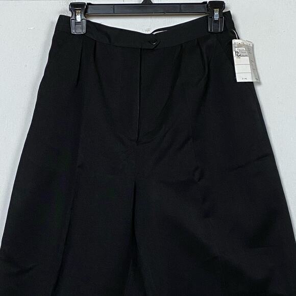 Halston Black Vintage Deadstock Pleated Dress Slacks Pants Size 12 Size Note* - Picture 2 of 6